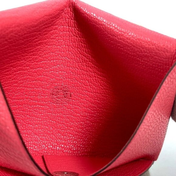 HERMES Calvi Pass Case Card Case Card Case Chevre pink - Picture 6 of 11